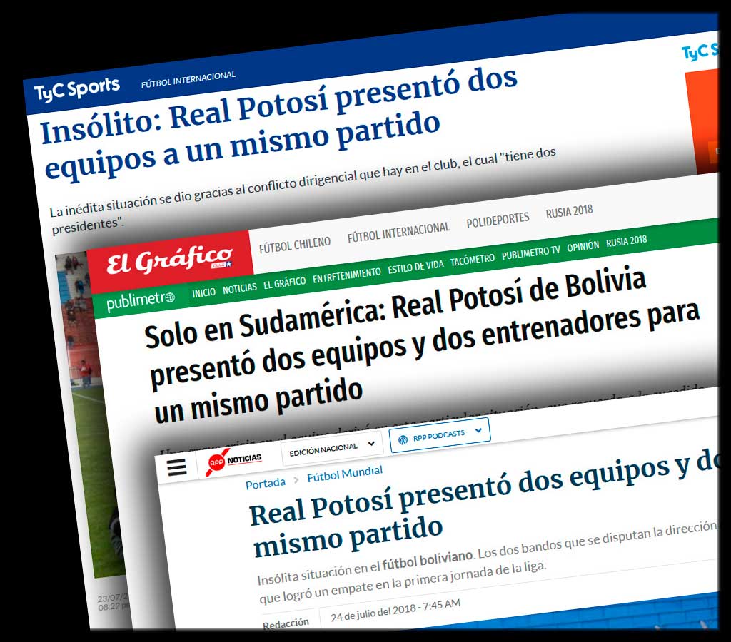 La crisis de Real Potosi llega a la prensa internacional